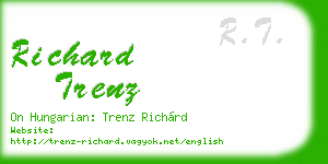 richard trenz business card